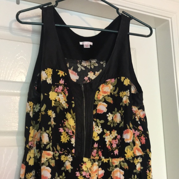 Black Dress with Yellow & Pink Flowers - Picture 3 of 7